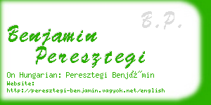 benjamin peresztegi business card